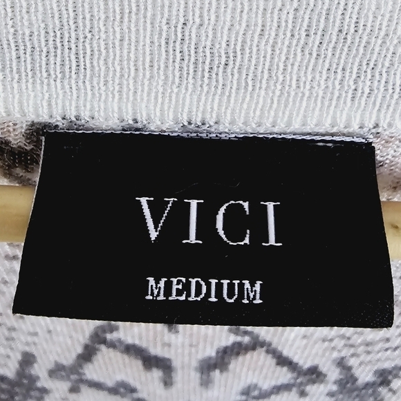 VICI Snake Print Open Front Long Sleeves Women's Cardigan Size M - Picture 2 of 5